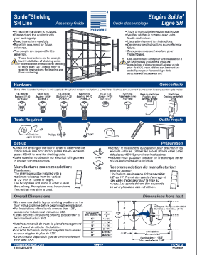 Assembly guide - Spider shelving