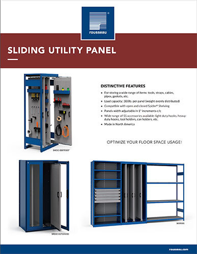 Sliding 5S utility panel