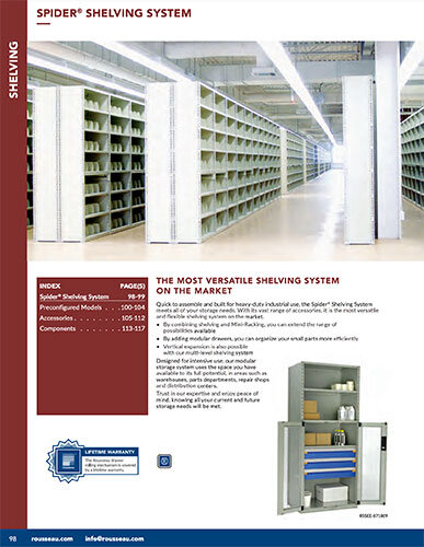 Spider shelving system catalogue